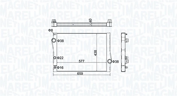 350213163500 MAGNETI MARELLI Радиатор двигателя