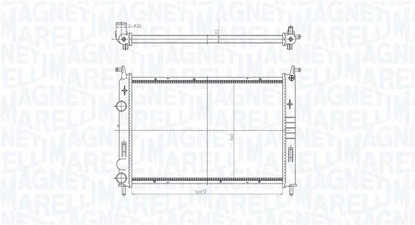 350213196400 MAGNETI MARELLI Радиатор двигателя