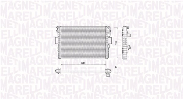 350213169000 MAGNETI MARELLI Радиатор двигателя
