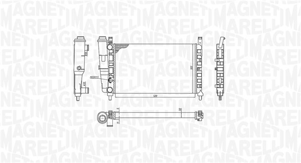 350213172400 MAGNETI MARELLI Радиатор двигателя