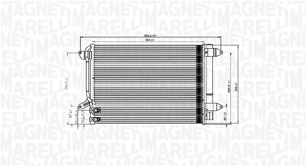 350203845000 MAGNETI MARELLI Радиатор кондиционера