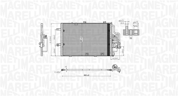 350203770000 MAGNETI MARELLI Радиатор кондиционера