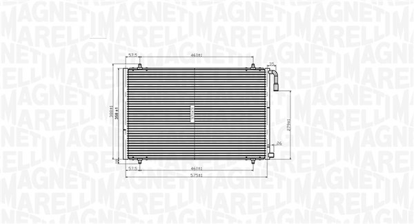 350203825000 MAGNETI MARELLI Радиатор кондиционера