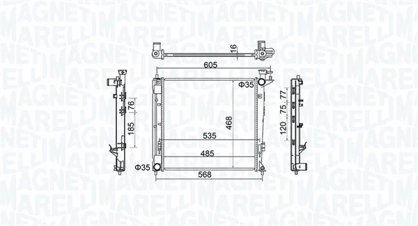 350213160500 MAGNETI MARELLI Радиатор двигателя