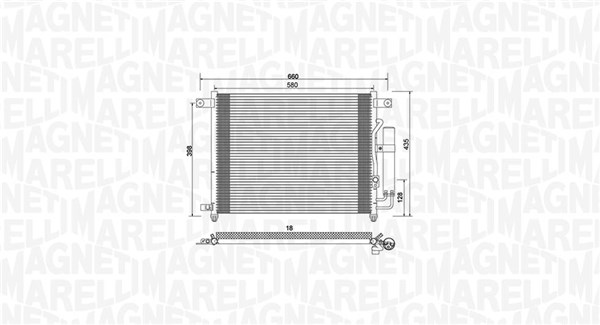 350203943000 MAGNETI MARELLI Радиатор кондиционера