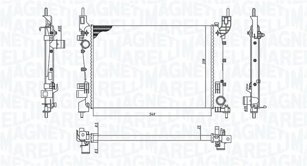 350213200400 MAGNETI MARELLI Радиатор двигателя