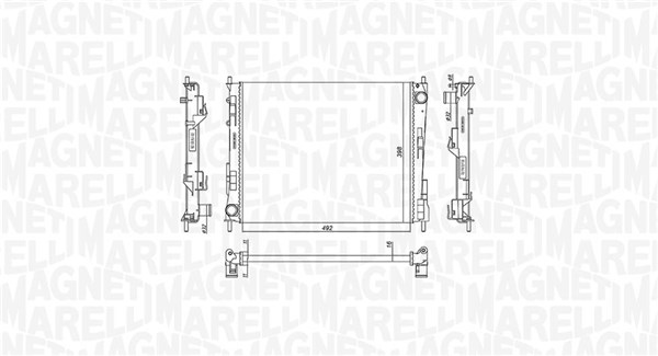 350213186800 MAGNETI MARELLI Радиатор двигателя