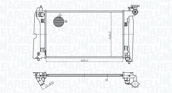 350213178300 MAGNETI MARELLI Радиатор двигателя