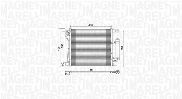 350203992000 MAGNETI MARELLI Радиатор кондиционера