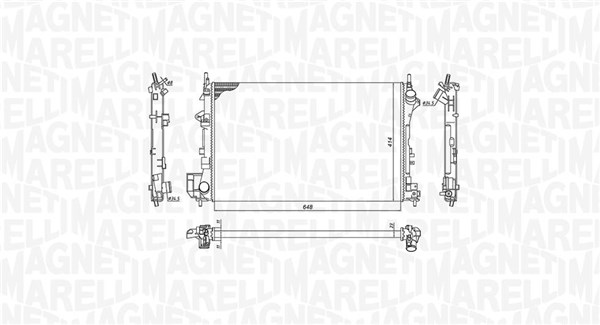 350213185700 MAGNETI MARELLI Радиатор двигателя