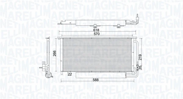350203922000 MAGNETI MARELLI Радиатор кондиционера