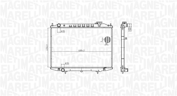 350213183500 MAGNETI MARELLI Радиатор двигателя
