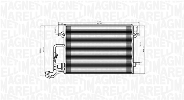 350203909000 MAGNETI MARELLI Радиатор кондиционера